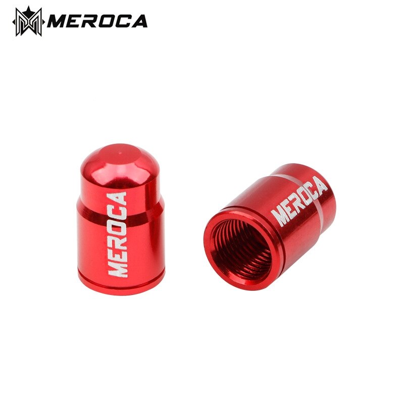 2 stuks meroca mountainbike band schrader/presta ventielen stofkap racefiets ventieldop stofdicht fietsaccessoires: Schrader dop rood