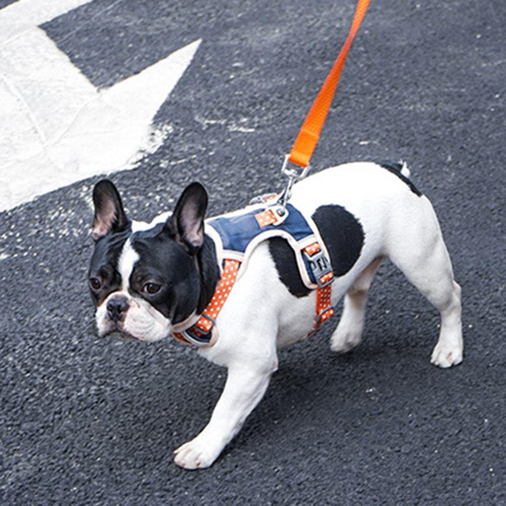 Small Medium Pet Dogs Vest Polyester Harness Leash Reflective Safe Walking Vest Basic Leashes Padded Plaid All Seasons