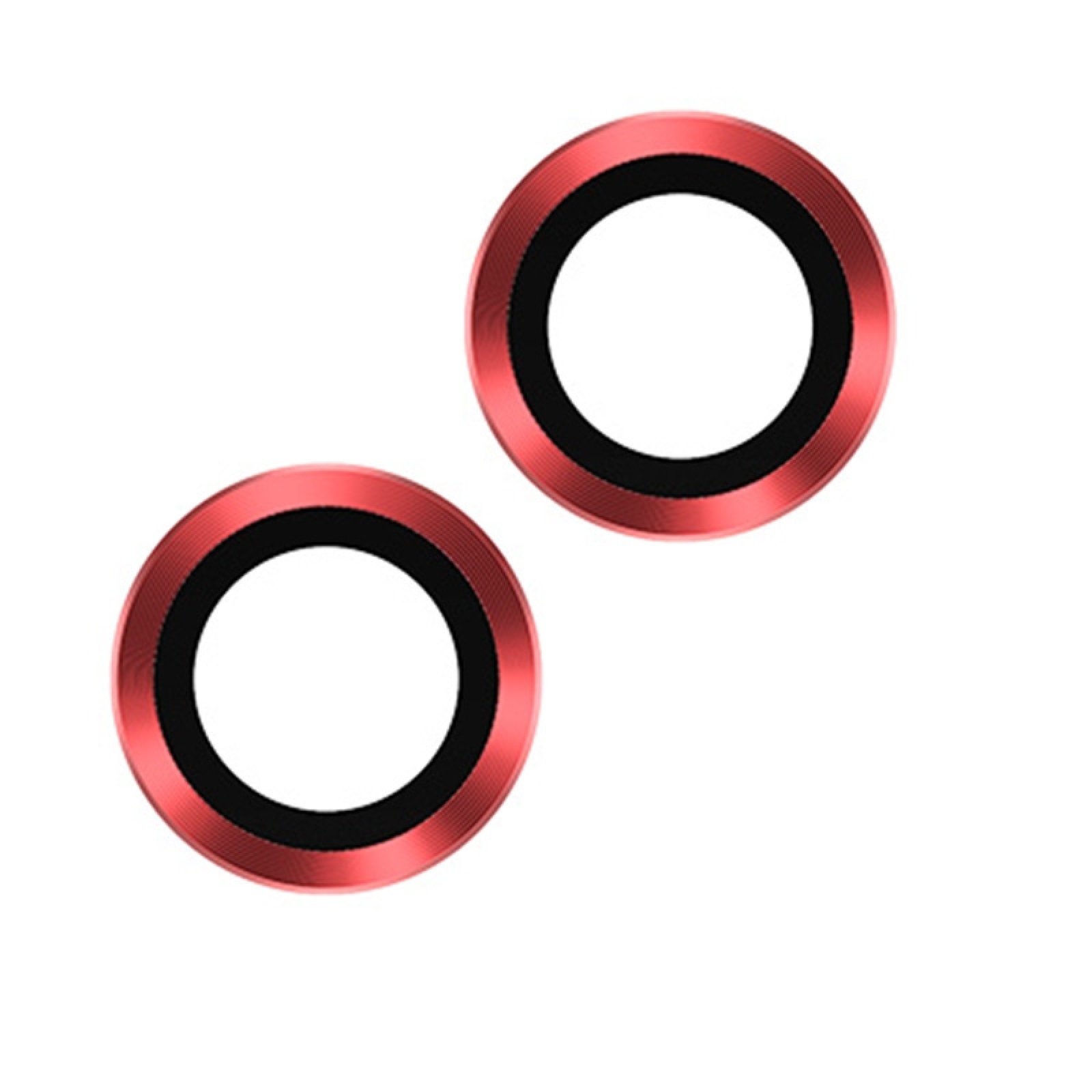 TOTUDESIGN AB-061 Golden Shield Series Metal Frame Camera Lens Film For iPhone 13 mini / 13: Rood