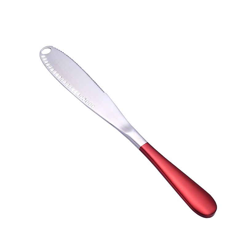 Edelstahl Butter Messer Butter Messer Mit Löcher Multifunktions Nachtisch Kuchen Brot Werkzeuge Besteck Nachtisch Werkzeuge Messer setzt: D