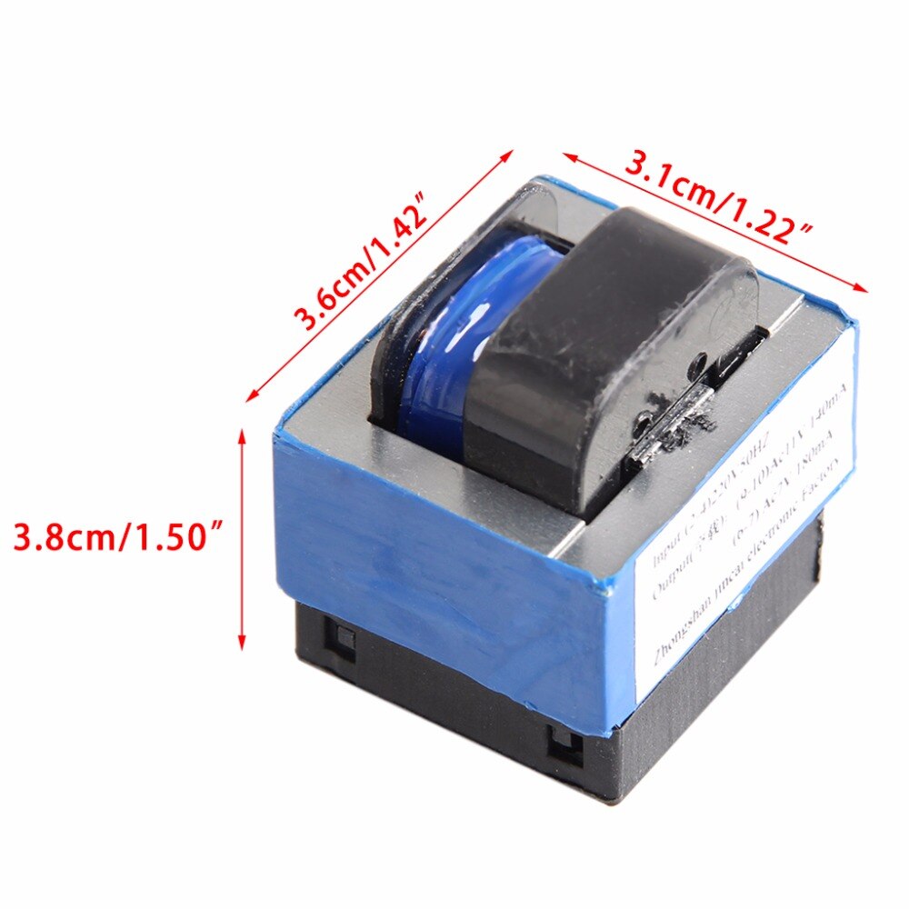 Transformador de potencia para horno microondas, herramienta de transformador de 7 pines AC 220V a 11V/7V 140mA/180mA