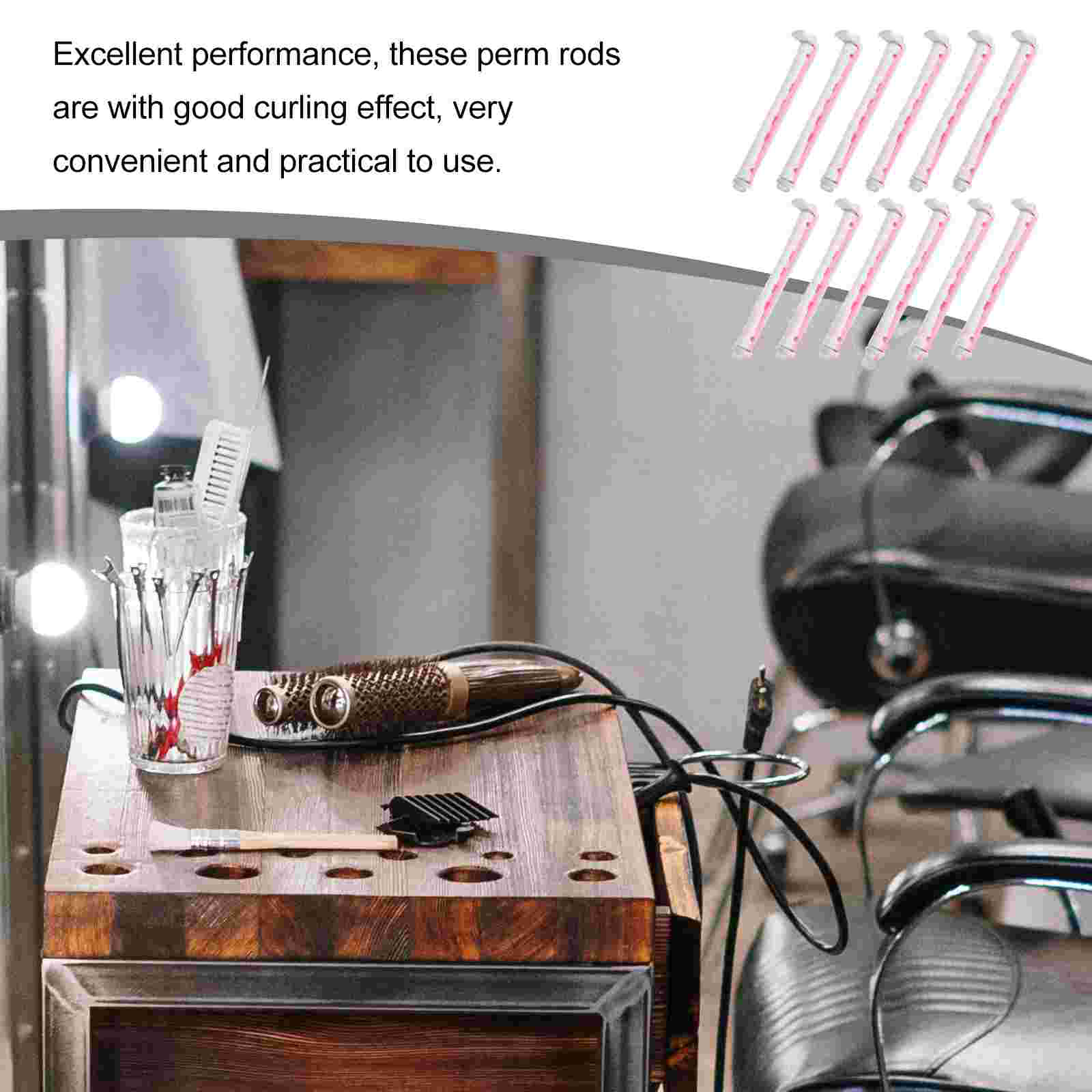 12pcs Perm Rods Hair Curlers For Hair Rollers Short Hair Styling Tools Curling Rods Hair Waving Rollers Perm Cylinders Hair