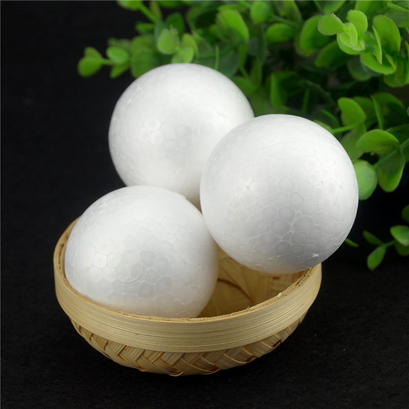 20PCS/Lot 60MM Modelling Polystyrene Styrofoam Foam Ball White Craft Balls For DIY Christmas Party Decoration Supplies