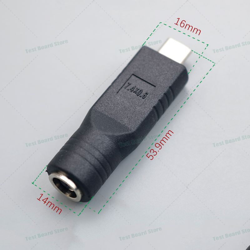 1Pcs PD Adapter USB C Type C Male To 4.0*1.7 5.5*2.1 5.5*2.5 7.4*5.0 7.9*5.5mm Female Plug Converter DC Power Jack Connector: Brown