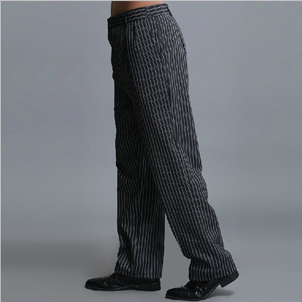men's chef pants Kitchen Trouser bottoms ajustable waist with elastic band food service pants black color