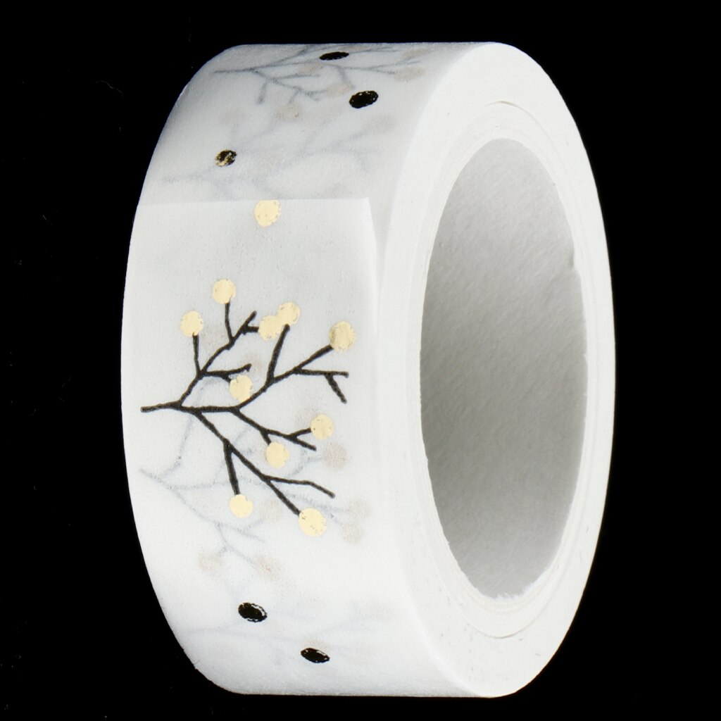 5 Meters/ Roll DIY Gold Flower Washi Tape Decorative Sticky Paper Masking Tape Self Adhesive Tape Scrapbooking Tape Planner