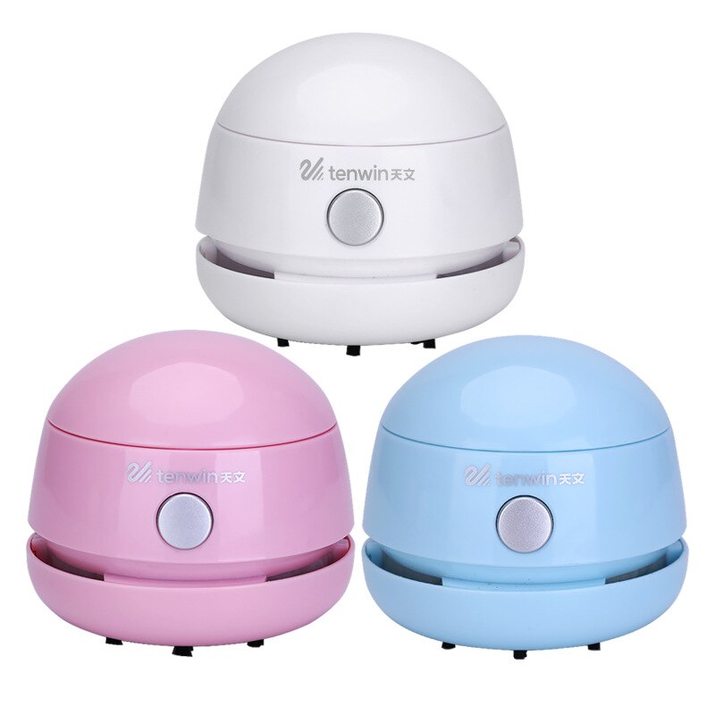Tenwin Desktop Electric Vacuum Cleaner Desk Set Auto Mini Portable Cordless Dust Sweeper For Kids Office School Supplies