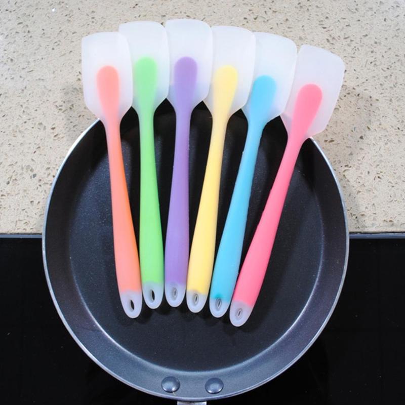 Kitchen Silicone Spatula Rubber Baking Scraper Mixer Non-Stick Pastry Cake Scraper Brush 2 Sizes Kitchen Bakeware Tools