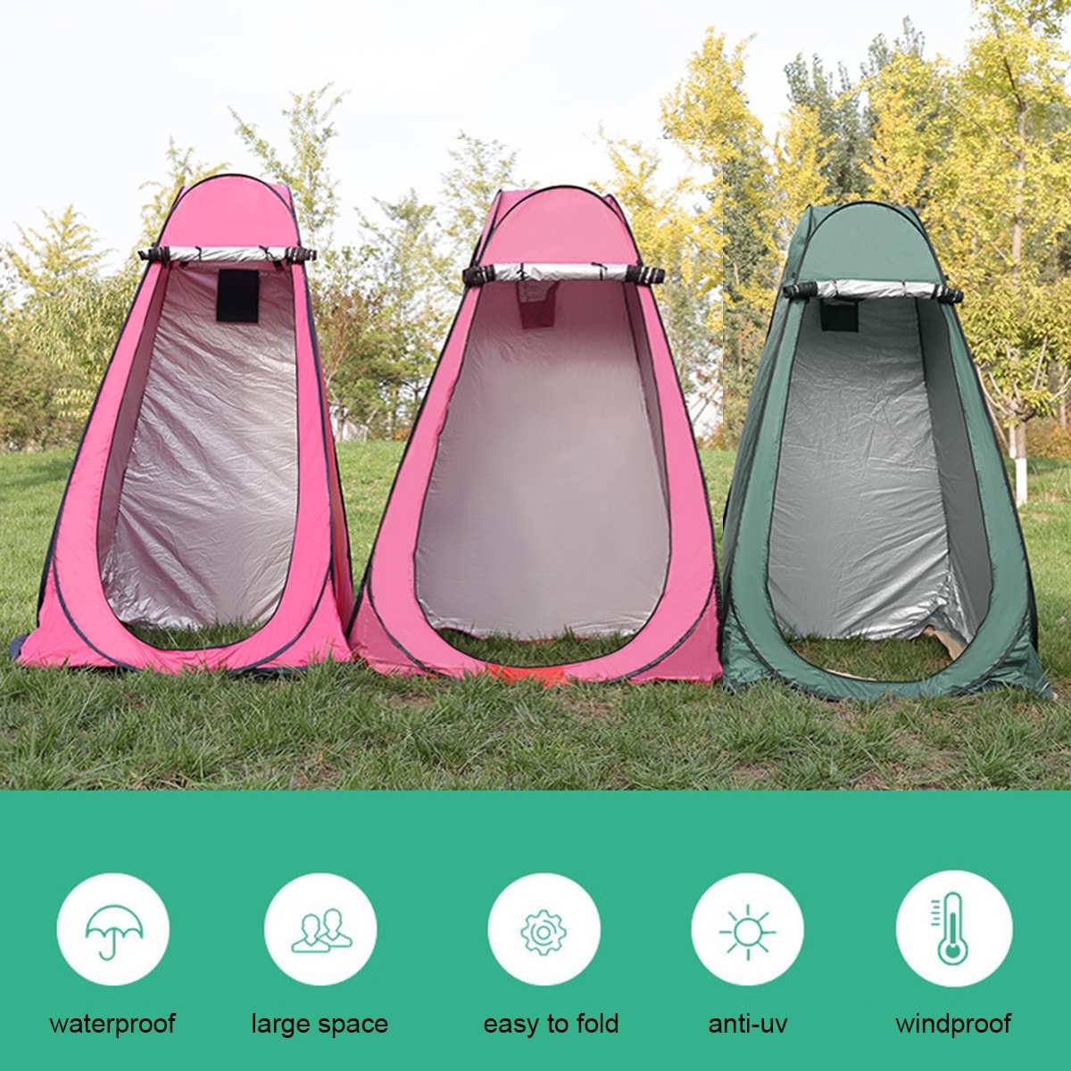 190Cm Draagbare Privacy Douche Toilet Camping Camouflage Functie Outdoor Picknick Shift Baden Dressing Tent Fotografie Tenten