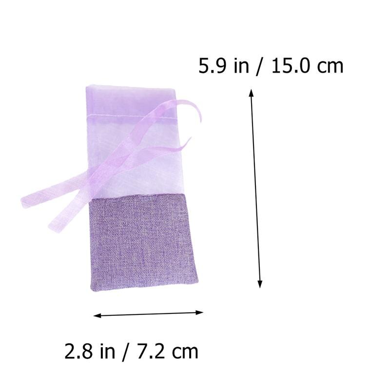12pcs Small Sachets Empty Sachets Bags Gauze Storage Bags for Spice Packing: Lavender