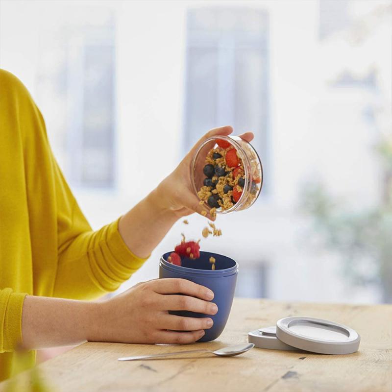 Fiambrera portátil creativa de viaje, Bol para conservar la comida, fiambrera, Yogurt, tuerca, postre, taza de preservación, vajilla,