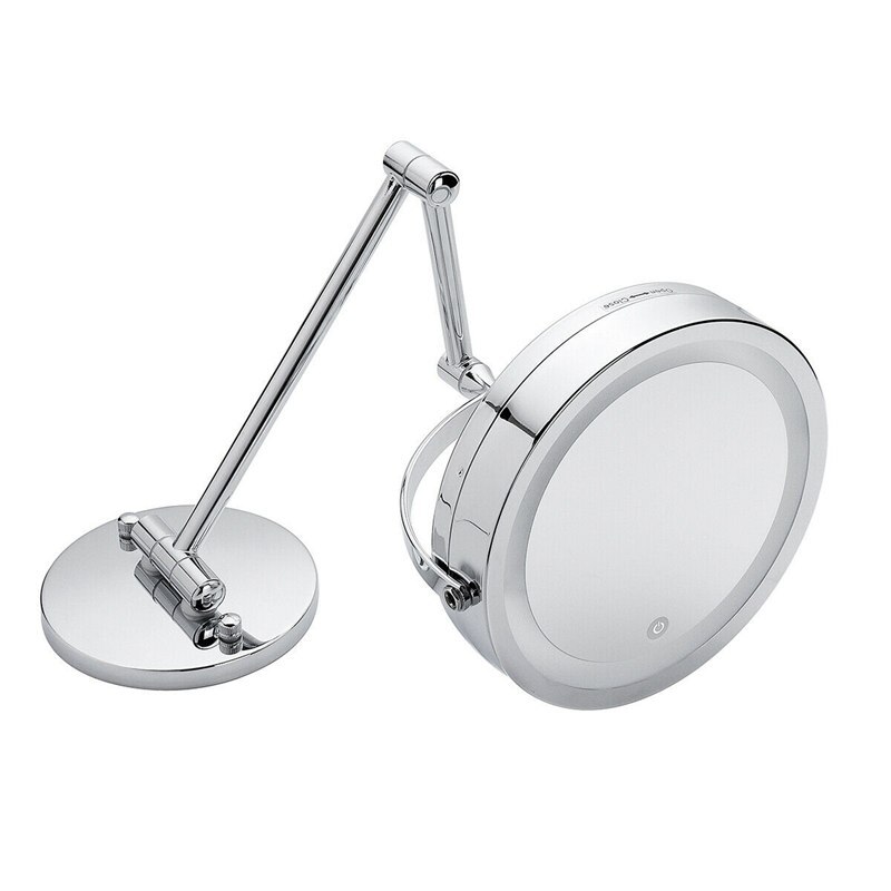 Miroir grossissant Led 10X pour maquillage, miroir de rasage, montage mural pour salle de bains, 360 °
