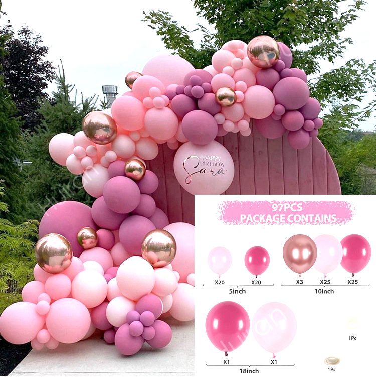 Zarte rosa Gold Ballon Girlande Bogen Bausatz Hochzeit Geburtstag Party Dekoration Erwachsene freundlicher Baby Dusche Dekor Ballon Hochzeit liefert: dunkel khaki