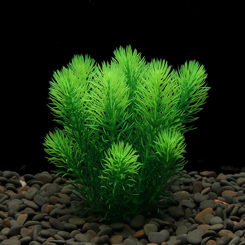5.5cm * 18cm pe materiaal dennenstrip waterplant aquarium decoratie onderwaterdier viskom groene plant