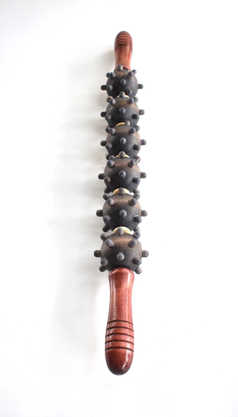 Holz Rolle Massagegerät massivholz zurück bein Massage Massage Hammer doppel Massage Ball rollen wirbelsäule