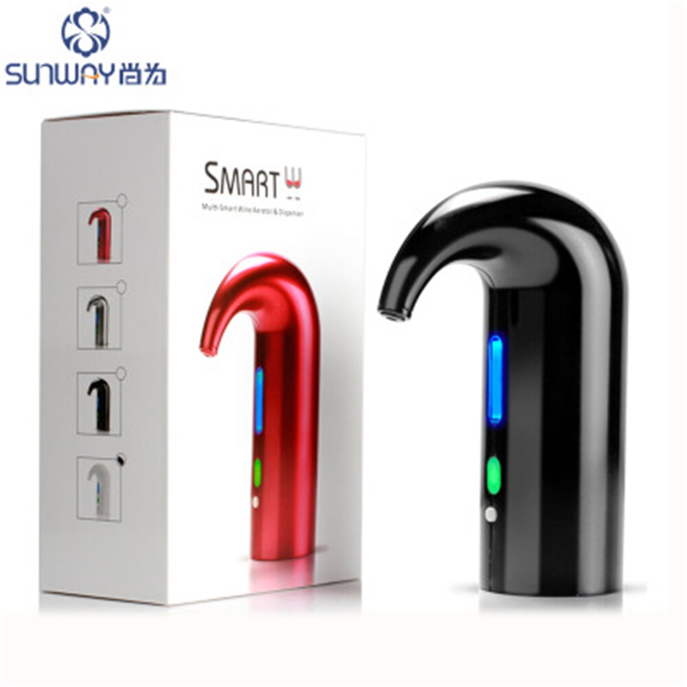Quick Wine Aerator Electric Wine Decanter USB Portable Pourer Instant Wine Decanter Dispenser Pump One-Touch Automatic USB: Black