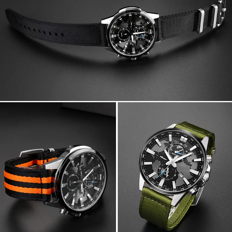 Urrem 20mm 22mm nylon premium glat blød nylon sportsrem hurtigudløser universal lærredsrem urrem