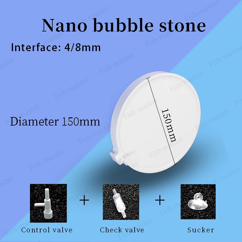 Wit korund hoge temperatuur sinteren nano air stone bubble steen suits 4mm/8mm luchtslang voor aquarium aquarium: N-150 / 2 units