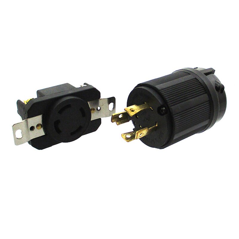 Receptacle Gasoline Generator Twist Lock Socket L14-30P &amp; 4 Prong Locking Plug 30A 125/250V 30AMP NEMA L14-30R UL Approval