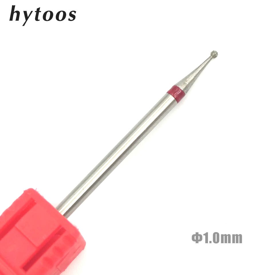 HYTOOS, 5,0mm, Bola de diamante, broca para uñas, fresa rotativa, limpieza de cutícula, cortadores para manicura, accesorios, herramientas de belleza para uñas, molinos: D010D
