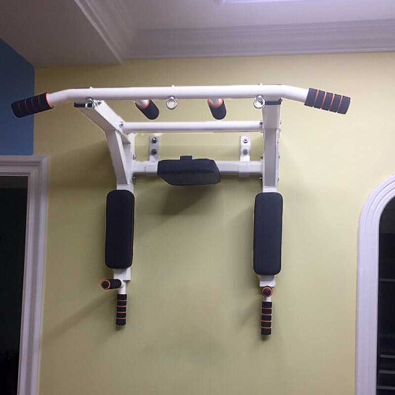 Indendørs pull up bar væg hjemmegymnastik chin up bar væg vandret bar boksning power reb slynger trænings fitness udstyr: Hvid