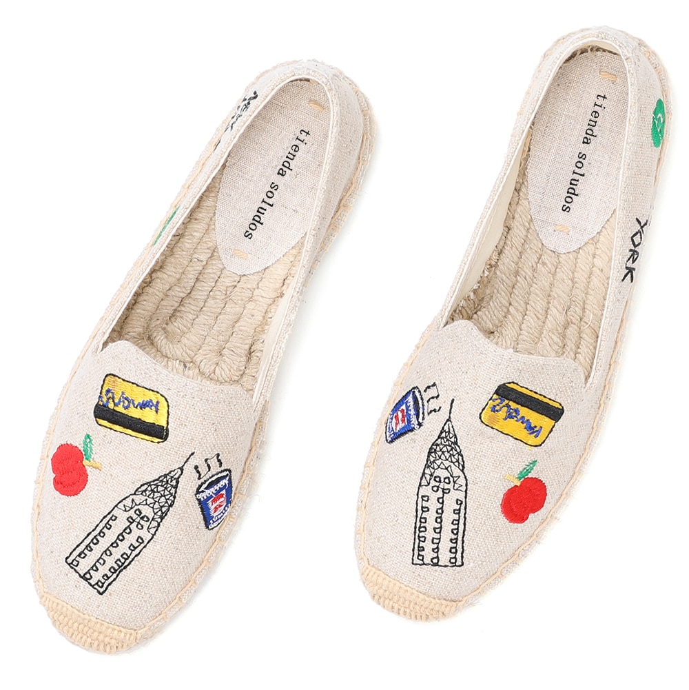 Sapatos Tienda Soludos Espadrilles Shoes Casual Flats Ballet Comfortable Ladies Slip-on Womens Breathable Flax Hemp