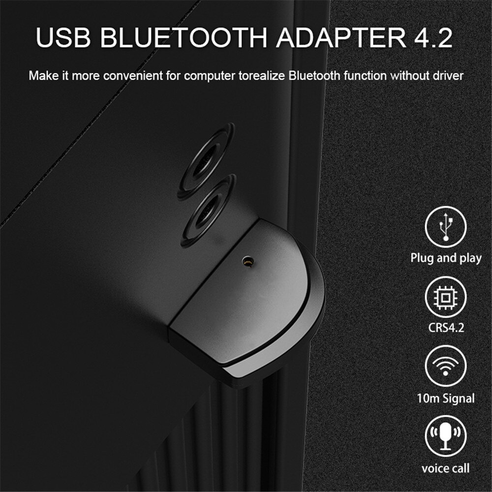 Mini sem fio usb bluetooth 4.2 dongle csr8670 motorista livre aptx adaptador de áudio sem fio transmissor a2dp para fones de ouvido