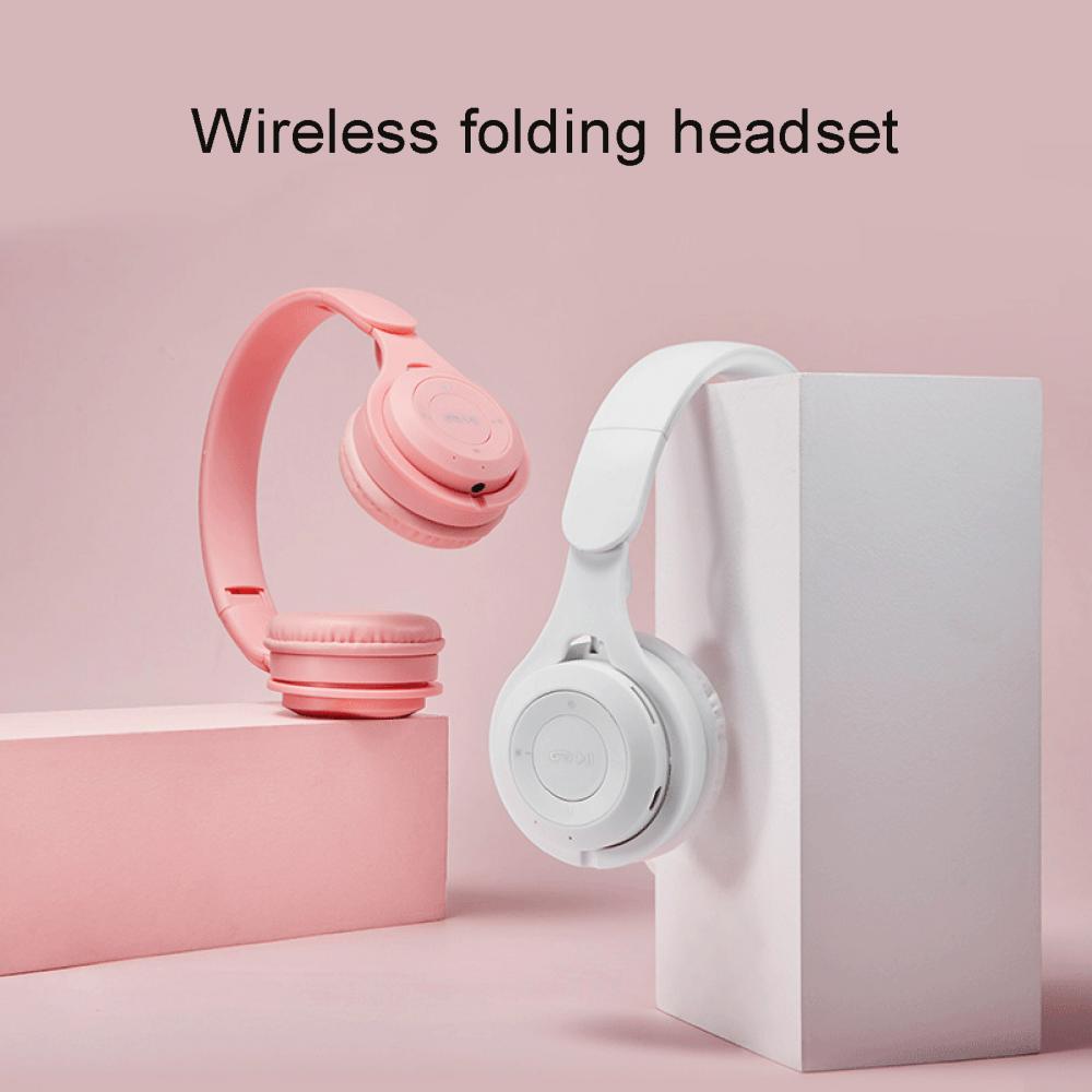 M6 Wireless Foldable Headset Macarons Heavy Bass Bluetooth Gaming Music call Sports Comfortable To Wear Headphon