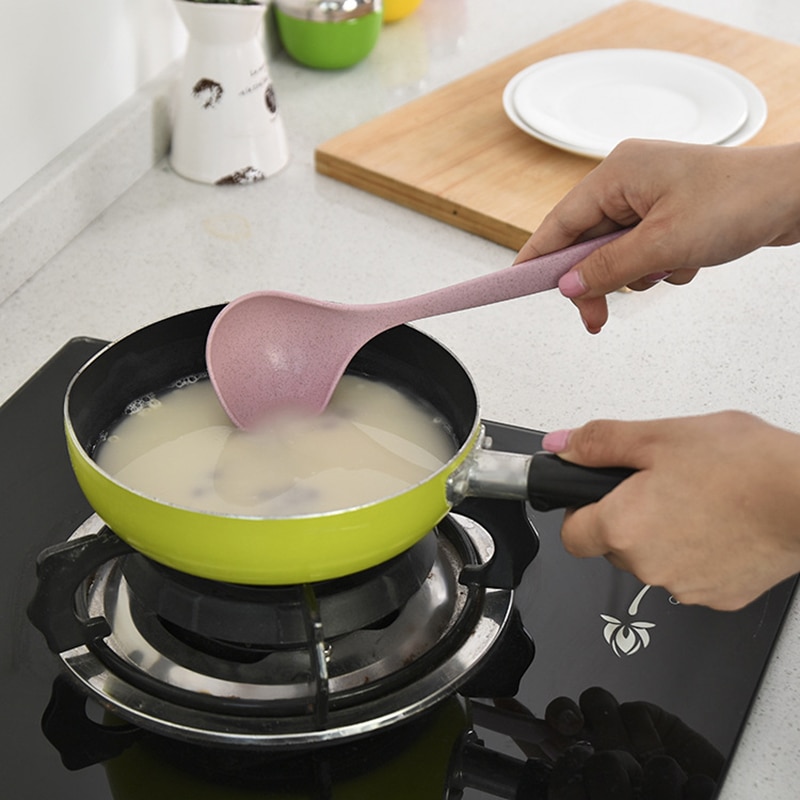 Degradable Tableware Eco-friendly Wheat Straw Spoon Cutlery Home Meal Tableware Soup Spoon Kitchen Cookware Kitchen Supplies