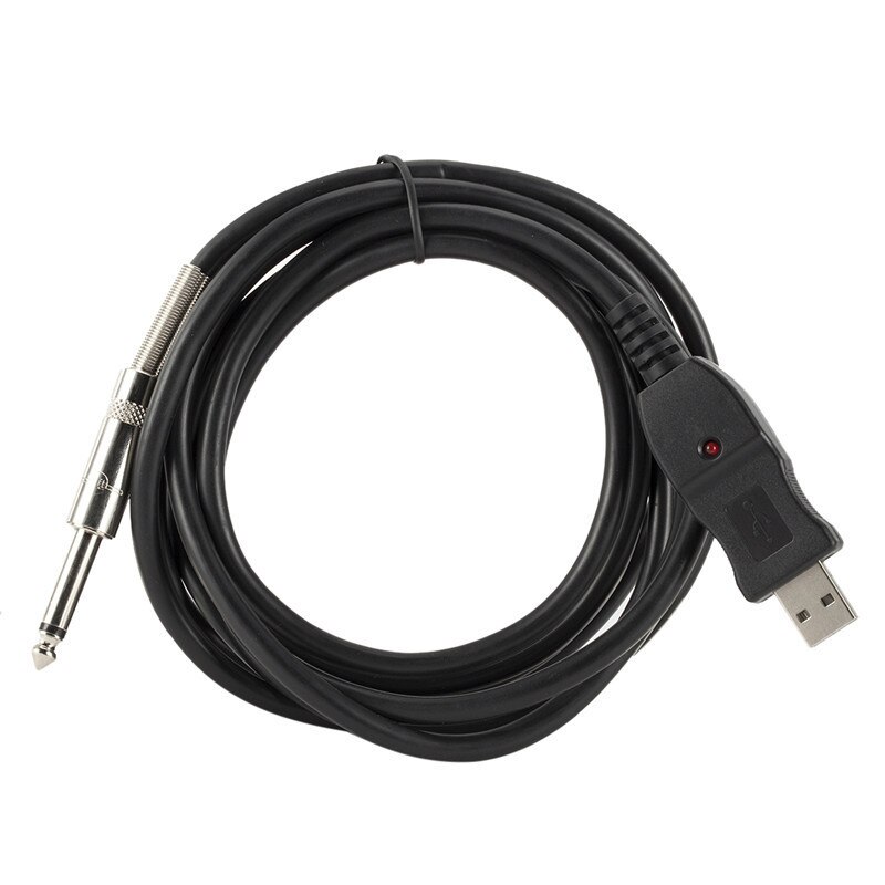 Cavo per chitarra USB cavo per chitarra da basso a PC cavo di registrazione USB da USB a Jack da 6.5mm convertitore adattatore Audio cavo per chitarra USB