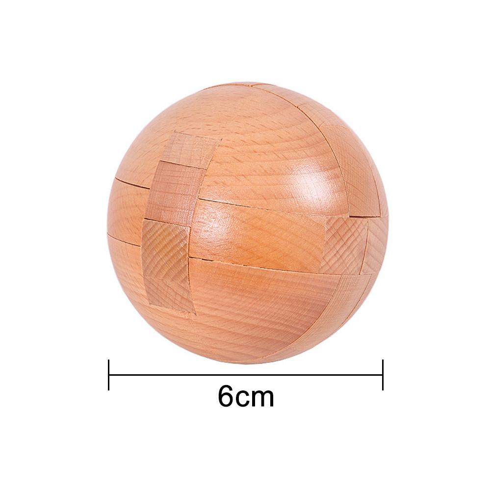 Educational Unlock Toy Ball-shaped Lock Luban Lock/Wooden Puzzle Diameter 6cm for Children Education Toy