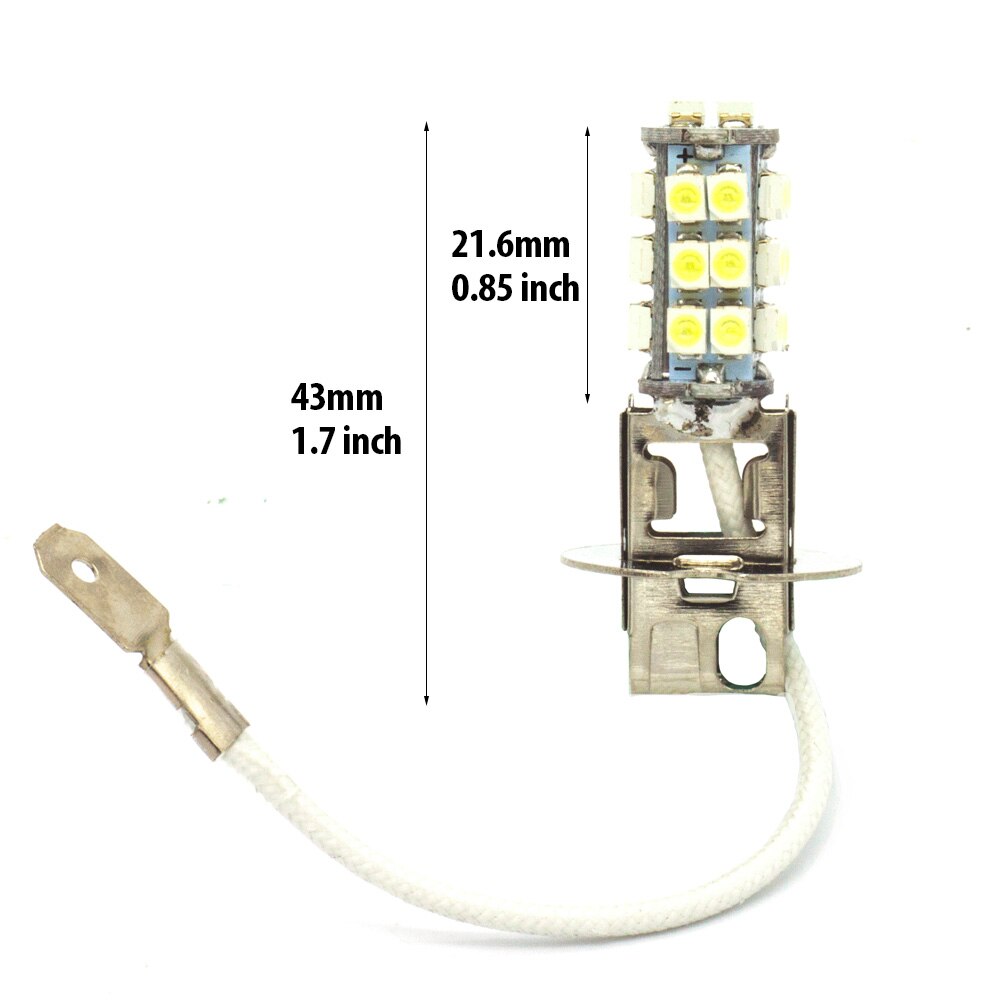 1 Pcs H3 Pk22s 26 Smd Auto Led Witte Lichten Mist Lamp Voor Dc 12V