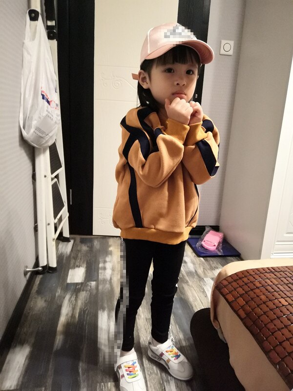 Herfst Winter Warm 2-9 10 Jaar Lange Mouw Plus Fluwelen Verdikking Kinderen Baby Meisjes Kerst Losse streep Sweatshirt