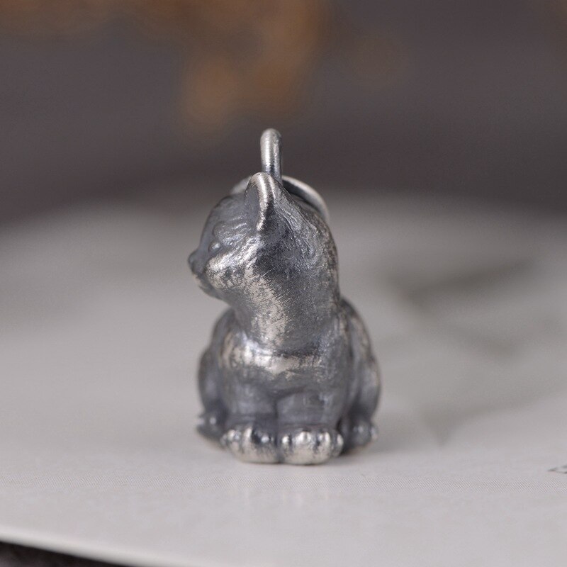 Katze Halskette Anhänger Silber Schmuck Anhänger für Frauen Schmuck 925 Sterling Silber für Frauen Jahrgang Stil