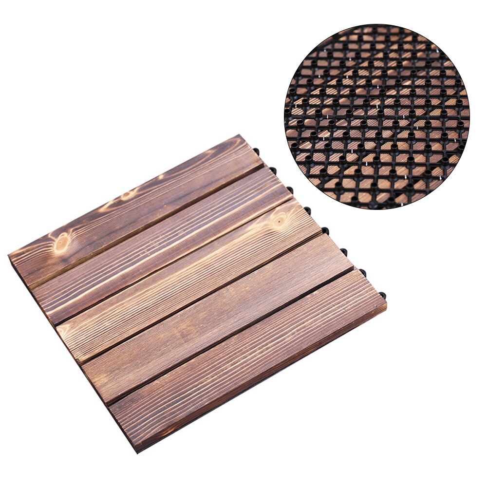 Wood Patio Paver Interlocking Flooring Tile Interlocking Deck Tile for Outdoor and Floors