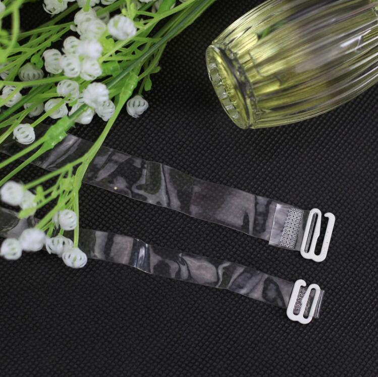 1 Pair Lady Bra Straps Belt Elastic Transparent Silicone Bra Straps Adjustable Metal Buckle Baldric Intimates Acce