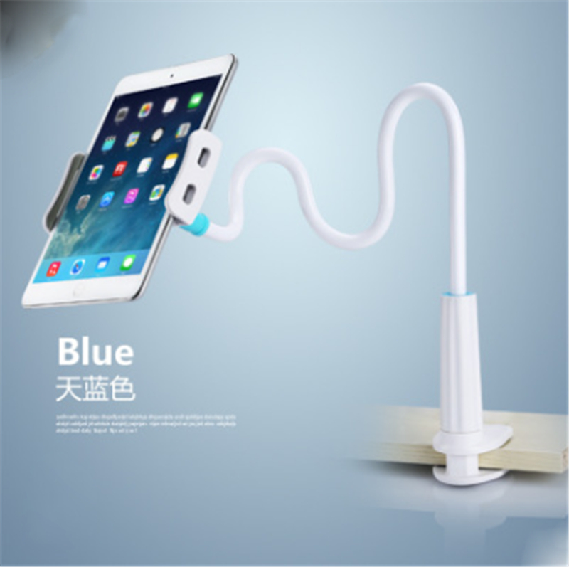 tablet holder for Ipad Samsung Xiaomi Flexible Long Arm Tablet stand Holder Desktop desk Bed Lazy Bracket 360 degree Rotating: Blue