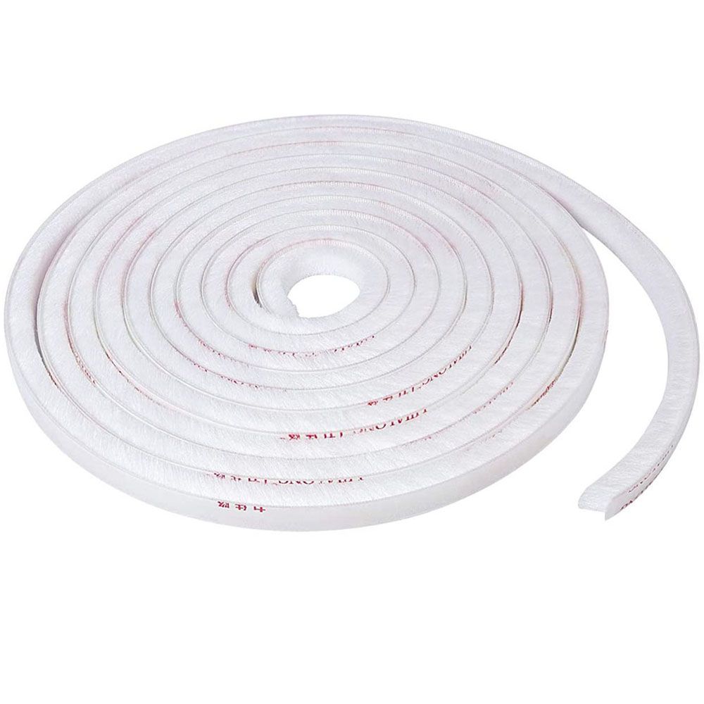 Auto-adesivo porta e janela escova de vedação Strip, Windproof Anti Insect Strip, Home Living Suprimentos, 5m: camelo / 6mm
