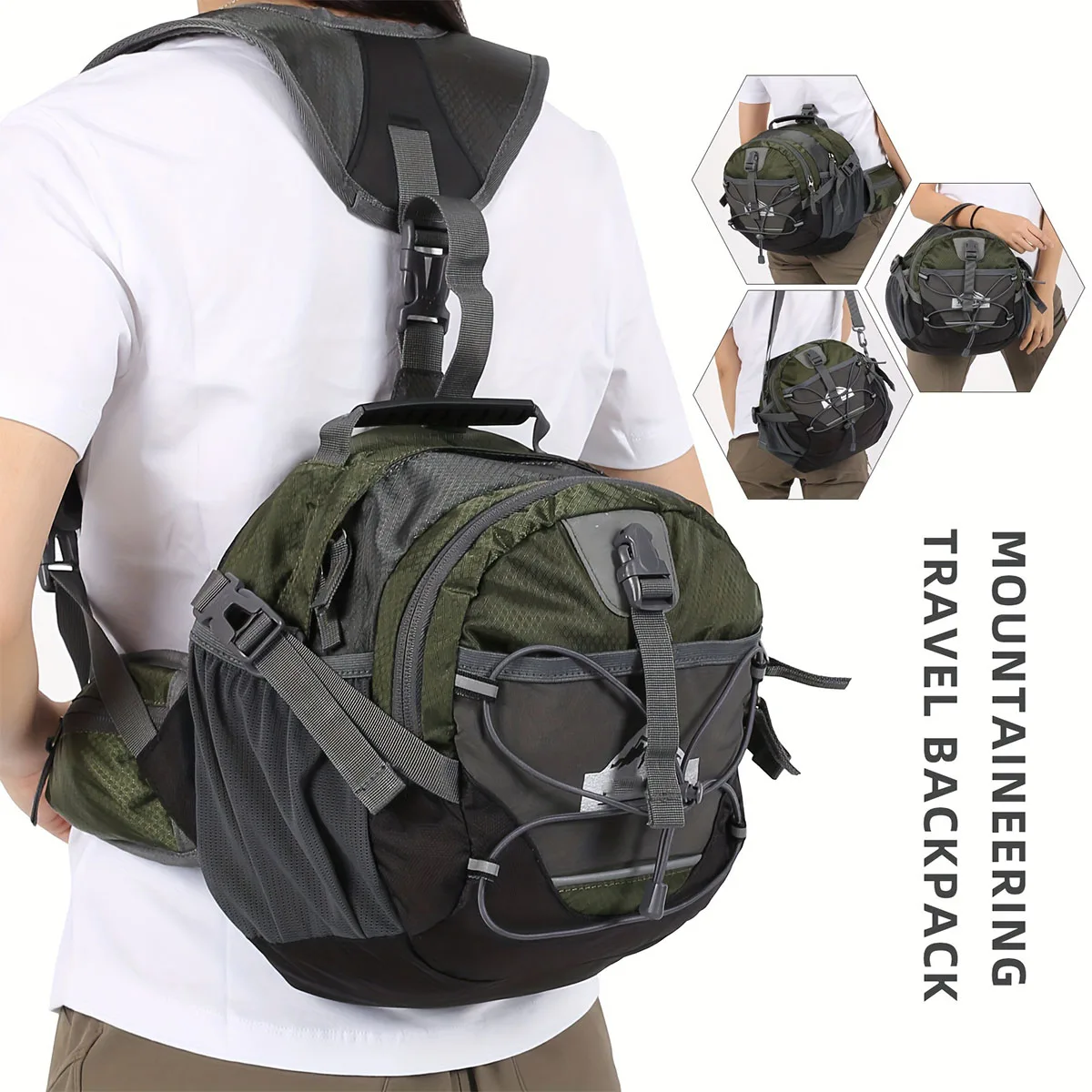 draussen Bergsteigen Taille Tasche 18L Multifunktionale Sport Reise Taille Pack Große Kapazität Umhängetasche Schulter Handtasche Rucksack