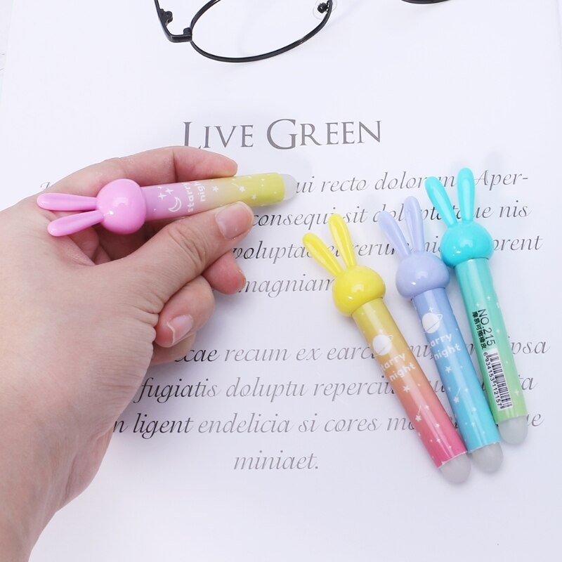 Kawaii Rabbit Eraser For Erasable Pen Cute School Office Supply Stationery -U1JA