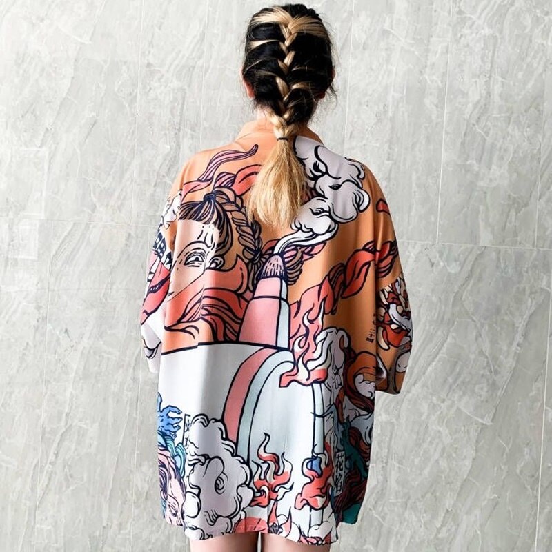 Vrouwen Kimono Haori Yukata Vrouwen Japanse Kleding Cosplay Harajuku Japanse Streetwear Vrouwen Kimono Shirt Aziatische Kleding Blouse