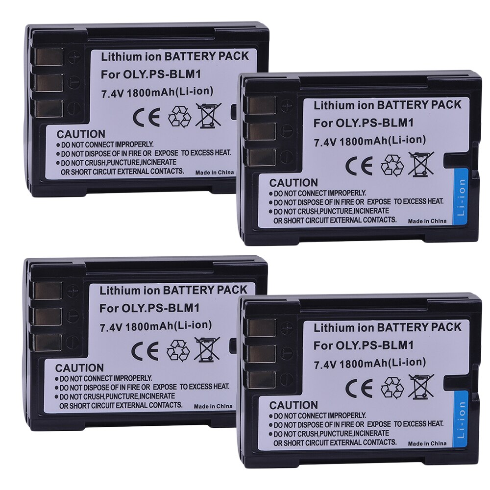 PowerTrust 2Pcs PS-BLM1 BLM1 BLM-1 Battery for Olympus C-5060, C-7070, C-8080, E-1, E-3, E-30, E-520, EVOLT E-300, E-330, E-500,