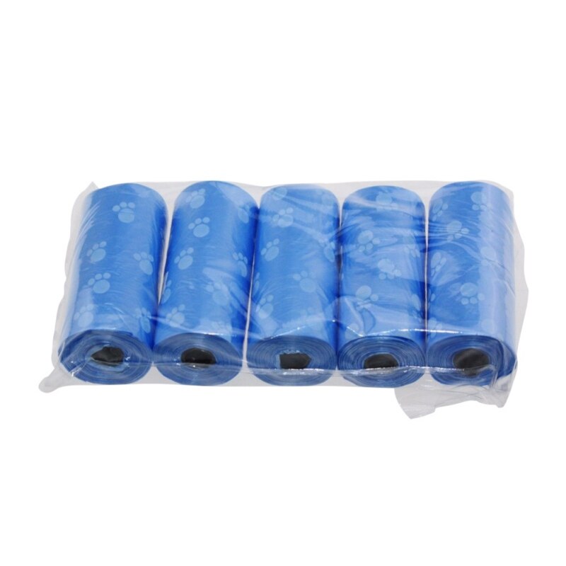 5Roll/Set Pet Waste Poop Bags Dog Cat Clean Up Refill Garbage Bag Dog Poop Bag Waste Bags Dispenser Outdoor Clean For Dogs: L
