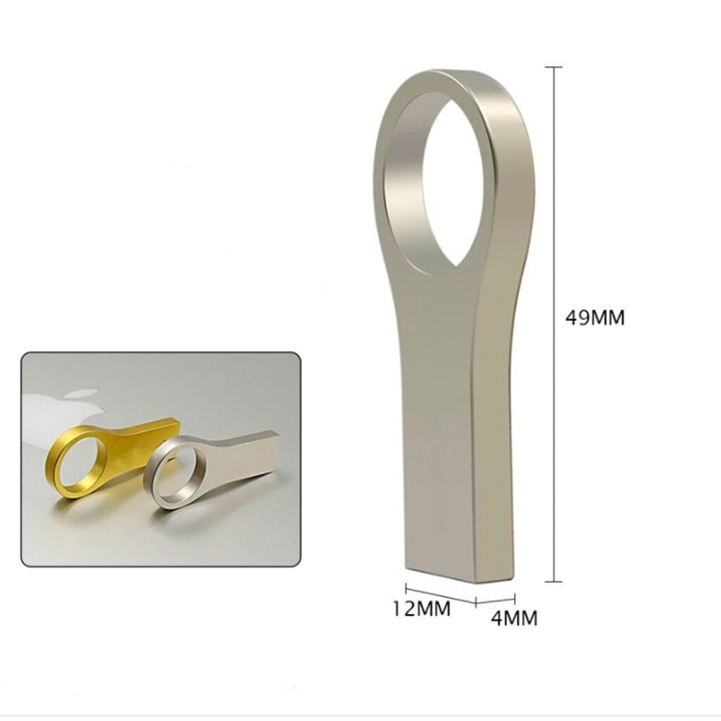 Metal cle usb flash drive 32GB 16GB pen drive 128GB 64GB waterproof pen drive 8GB flash memory USB 2.0 memo USB memory stick