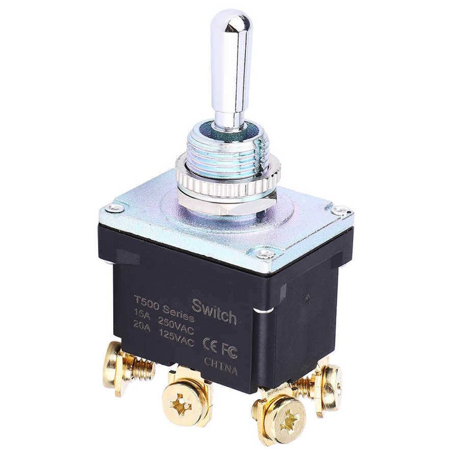 20a 125v biler båd tung vippekontakt dpdt on-off-on switch 6 terminal