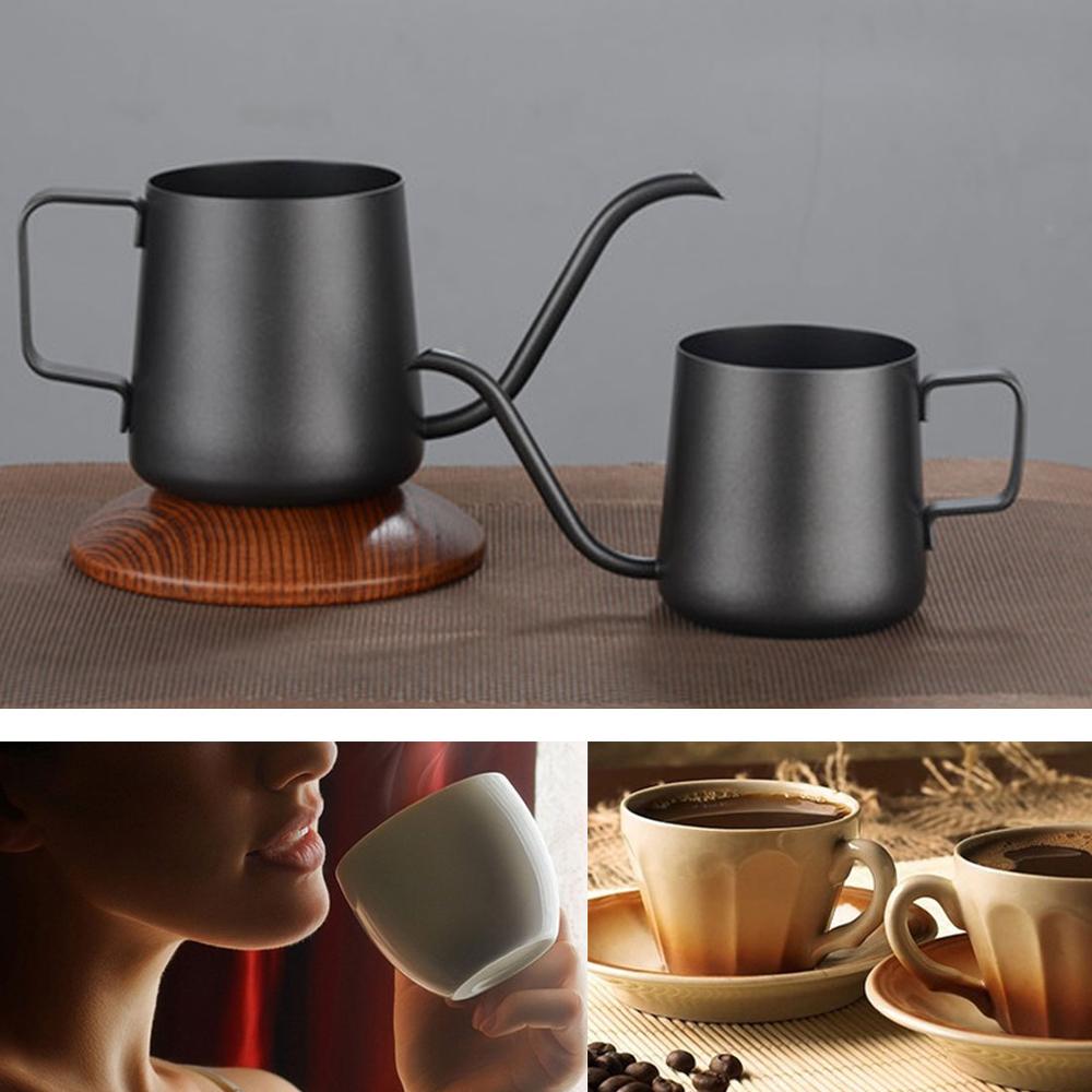 1 Pc 250/350 Ml Rvs Zwanenhals Vorm Handleiding Drip Koffie Pot Uitloop Lange Mond Waterkoker Theepot Koffie maker