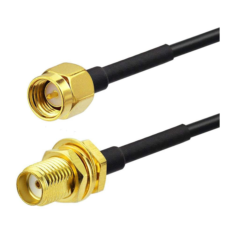 RP-SMA SMA Connector Male to Female Extension Cable Copper Feeder Wire for Coax Coaxial WiFi Network Card RG174 Router Antenna: Blue / 1.5m