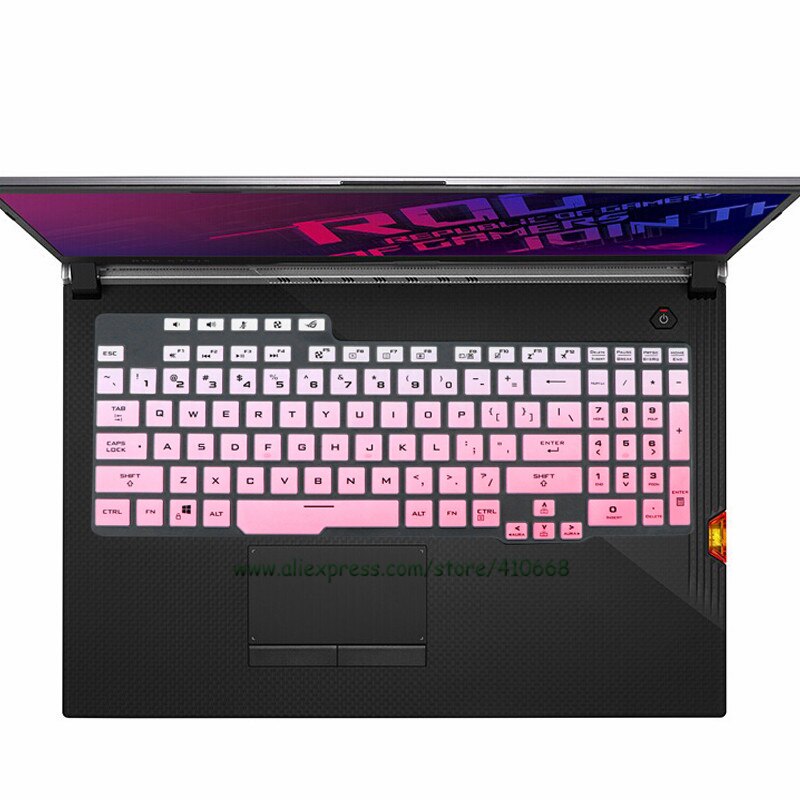 For ASUS ROG Strix G G731GV G731GW G731GT G731GU G 731 GW GT GU 17.3 inch Gaming Laptop Keyboard Cover Skin Protector guard: Gradient pink