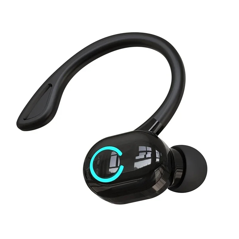 Zestaw słuchawkowy Bluetooth z zaczepem na ucho i niskim opóźnieniem i redukcją szumów Bezprzewodowy zestaw słuchawkowy do biznesu sportowego z pojedynczym uchem: WHITE