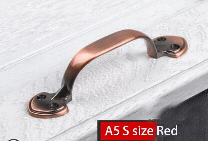 Drawer Door Handle Cupboard Pulls Kitchen Cabinet Wardrobe Handle Furniture Parts Hardware Accessories: A5 S size Red